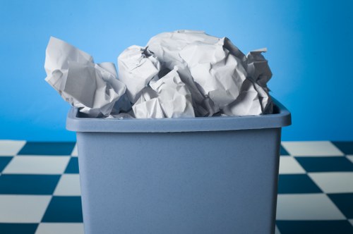 Various types of demolition waste materials