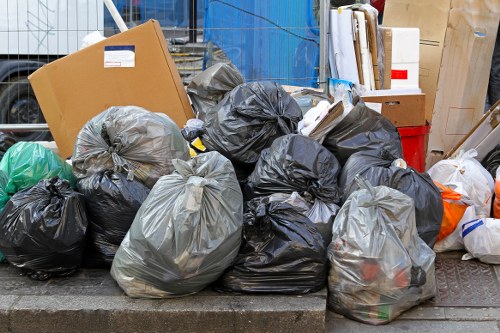 Efficient waste disposal using a builder's skip in Leyton
