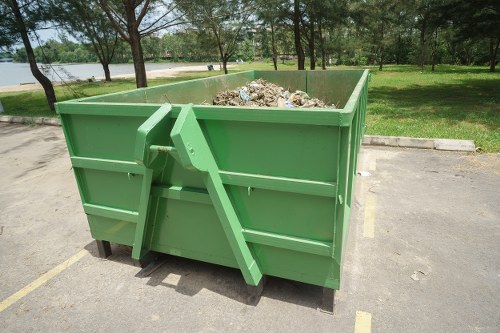 Professional waste management team at work